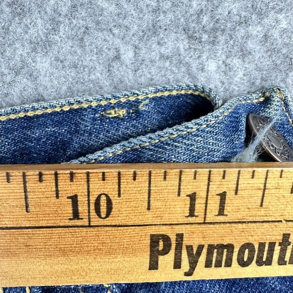 Vintage Cherokee Denim Maxi Skirt Size 5 Bareback 60s 70s Talon 42 USA Made - Picture 11 of 16